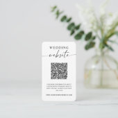 Hochzeitsseiten Website Minimalistisch QR Code Fot Begleitkarte (Stehend Vorderseite)