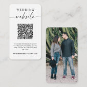 Hochzeitsseiten Website Minimalistisch QR Code Fot Begleitkarte (Vorne/Hinten)