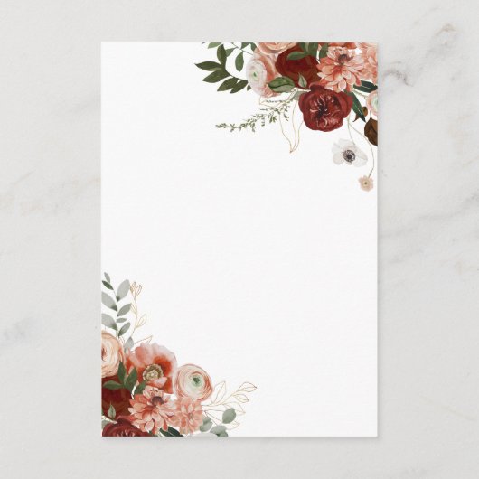 Hochzeitsseiten Website Umschließungskarte QR Code Begleitkarte (Rückseite)