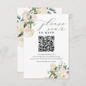 Hochzeitsseiten Website Umschließungskarte QR Code Begleitkarte (Vorne/Hinten)