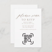 Hochzeitsseiten Website Umschließungskarte QR Code Begleitkarte (Vorne/Hinten)