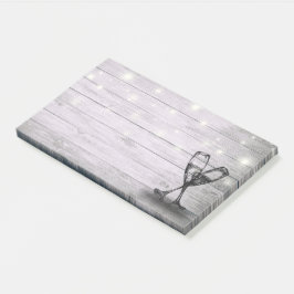 Hochzeitssekt Brille String Light Rustic Wood Post-it Klebezettel