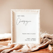 Hochzeitssektenzeichen, modernes Minimalistisches Poster