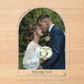 Hochzeitssemble Foto Vielen Dank Acryleinladungen (Vorderseite)