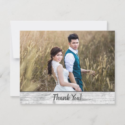 Hochzeitssemble Foto Vielen Dank zweiseitig rustik (Vorderseite)