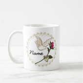 Hochzeitssender Rings Rose Hochzeit Tasse (Links)
