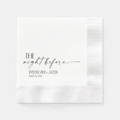 Hochzeitsservietten, Die Nacht vor, Hochzeit Serviette (Vorderseite)