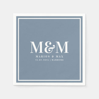 Hochzeitsservietten Dusty Blue 01 Serviette
