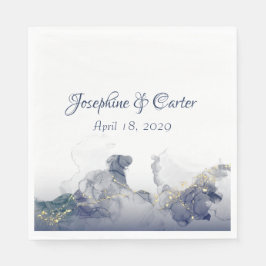 Hochzeitsservietten in Midnight Ink & Gold Serviette