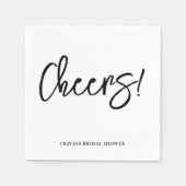 Hochzeitsservietten mit rustikalem Handlettering Serviette (Vorderseite)