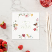 Hochzeitsservietten mit Wildblumengarten Serviette (Beispiel)