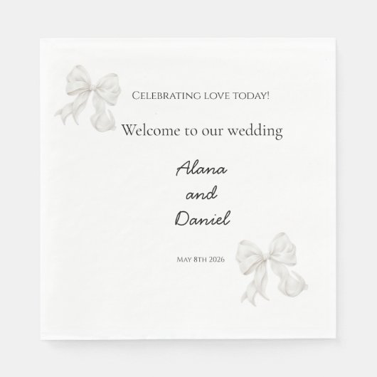 Hochzeitsservietten Serviette (Vorderseite)