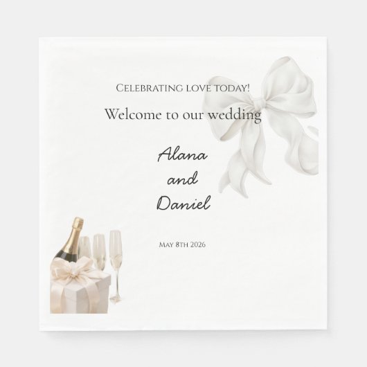 Hochzeitsservietten Serviette (Vorderseite)