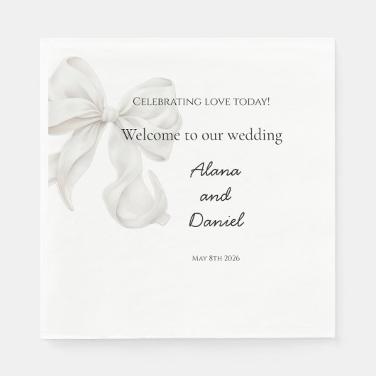 Hochzeitsservietten Serviette (Vorderseite)