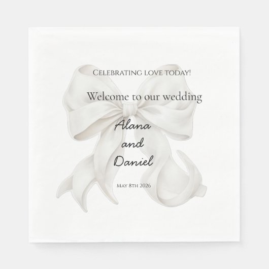 Hochzeitsservietten Serviette (Vorderseite)