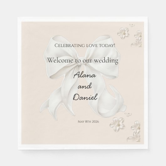 Hochzeitsservietten Serviette (Vorderseite)