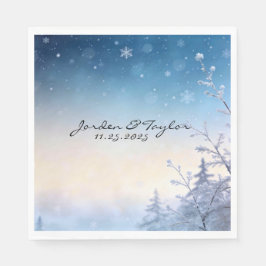 Hochzeitsservietten Soft Winter Daydream Serviette