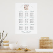 Hochzeitssessel 9 Tische 90 Gästekarte Poster (Küche)