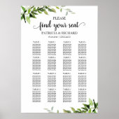 Hochzeitssessendiagramm Zeichen Elegante Landschaf Poster (Vorne)