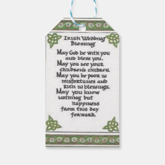 Hochzeitssessensack Geschenkanhänger (Rückseite)