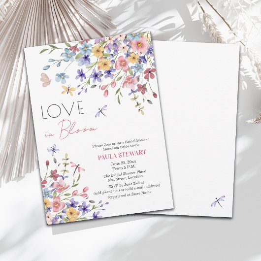Hochzeitsshower Love in Bloom Libellen Einladung