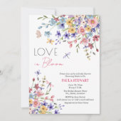Hochzeitsshower Love in Bloom Libellen Einladung (Vorderseite)