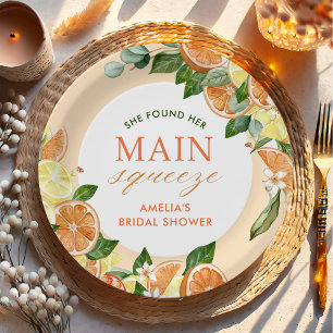 Hochzeitsshower Main Squeeze Citrus Pappteller