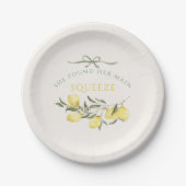 Hochzeitsshower Main Squeeze Citrus Sage Grün Pappteller (Vorderseite)