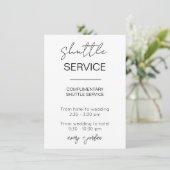 Hochzeitsshuttle-Service-Karte Begleitkarte (Stehend Vorderseite)