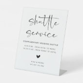 Hochzeitsshuttle-Service Sockelschild (Vorderseite)