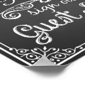 Hochzeitssignalkarte "Gästebuch" drucken Poster (Ecke)