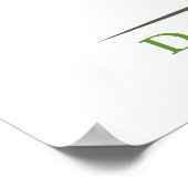 Hochzeitssignatur Baumposter - Natürliches Grün-ME Poster (Ecke)