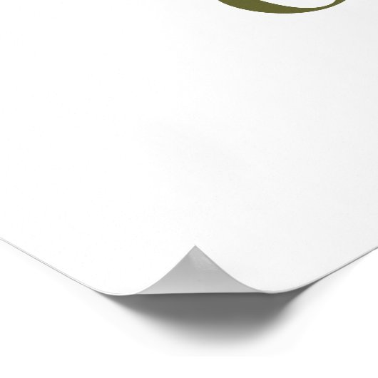 Hochzeitssignatur-Baumposter - Natürliches Grüne-X Poster (Ecke)