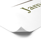 Hochzeitssignatur-Baumposter - Natürliches Grünes Poster (Ecke)