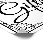 Hochzeitssignaturkarten und Geschenktisch Poster (Ecke)