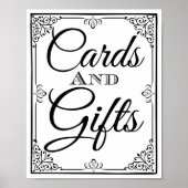 Hochzeitssignaturkarten und Geschenktisch Poster (Vorne)