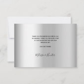 Hochzeitssilber-Foto-Drehbuch Dankeskarte (Rückseite)