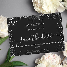 Hochzeitssilber-Glitzer Save The Date