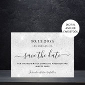 Hochzeitssilber-Glitzer Save The Date