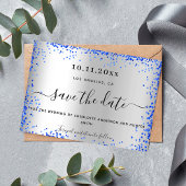 Hochzeitssilber königsblau elegant save the date