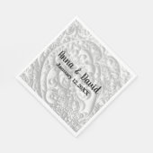 Hochzeitssilber-Papier ersticken Daisy-Design Serviette (Ecke)