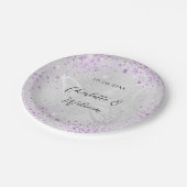 Hochzeitssilber Pappteller (Schrägansicht)