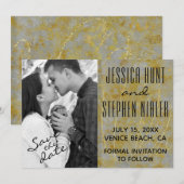 Hochzeitssilber Save The Date (Vorne/Hinten)