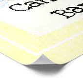 Hochzeitssing Candy Bar Yellow Floral Poster (Ecke)