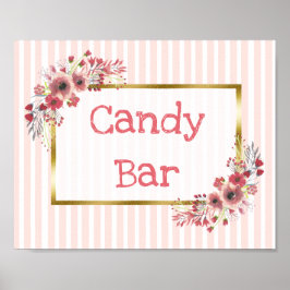 Hochzeitssing-Chalkboard-Look für Candy-Bar Poster