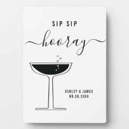 Hochzeitssip Sip Hooray Champagne Coupe Glass-Zeic Fotoplatte