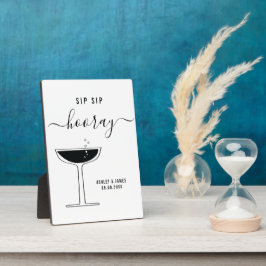 Hochzeitssip Sip Hooray Champagne Coupe Glass-Zeic Fotoplatte