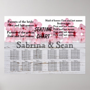 Hochzeitssitzdiagramm, Halbbild Poster