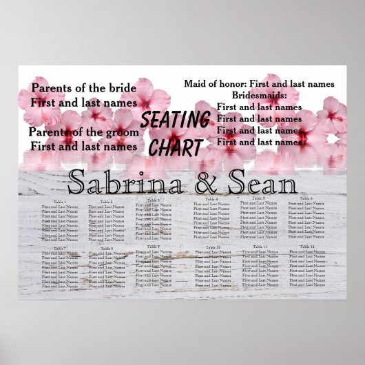 Hochzeitssitzdiagramm, Halbbild Poster (Vorne)
