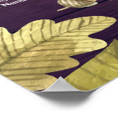 Hochzeitssitzdiagramm Herbst Blätter Pumpkins Holz Poster (Ecke)